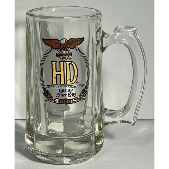 Harley-Davidson Heavy Glass Stein/Beer Mug - Picture 1 of 3